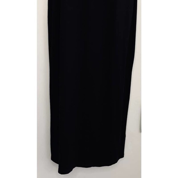 EILEEN FISHER BLACK VISCOSE KNIT SHEATH MIDI DRESS SIZE XS - Picture 7 of 10